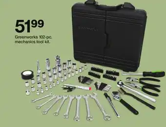 Target Greenworks 102-pc. mechanics tool kit offer