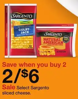Target Select Sargento sliced cheese offer