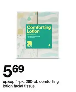 Target up&up 4-pk. 260-ct. comforting lotion facial tissue offer