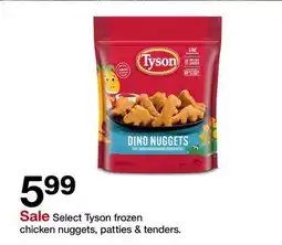 Target Select Tyson frozen chicken nuggets, patties & tenders offer