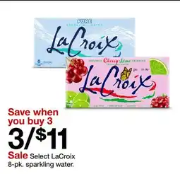 Target Select LaCroix 8-pk. sparkling water offer