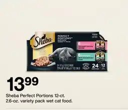 Target Sheba Perfect Portions 12-ct. 2.6-oz. variety pack wet cat food offer