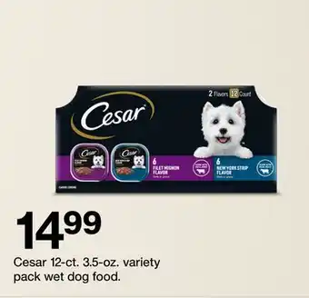 Target Cesar 12-ct. 3.5-oz. variety pack wet dog food offer