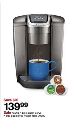 Target Keurig K-Elite single-serve K-cup pod coffee maker offer