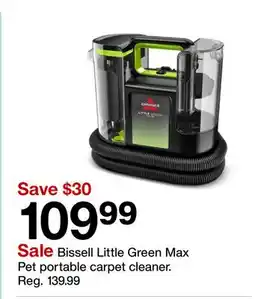 Target Bissell Little Green Max Pet portable carpet cleaner offer