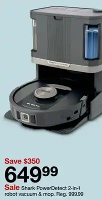Target Shark PowerDetect 2-in-1 robot vacuum & mop offer