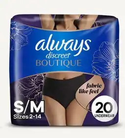 Target Always Discreet Boutique 20 - ct. incontinence underwear offer