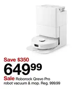 Target Roborock Qrevo Pro robot vacuum & mop offer