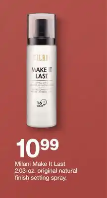 Target Milani Make It Last 2.03-oz. original natural finish setting spray offer