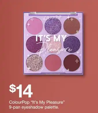 Target ColourPop It's My Pleasure 9-pan eyeshadow palette offer