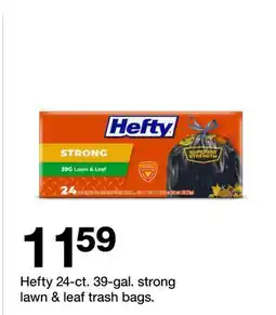 Target Hefty 24-ct. 39-gal. strong lawn & leaf trash bags offer