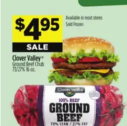 Dollar General Clover Valley Ground Beef Chub 73/27% offer