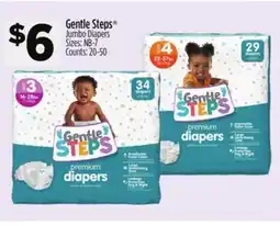 Dollar General Gentle Steps Jumbo Diapers offer