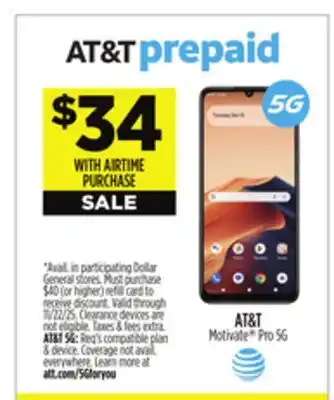 Dollar General AT & T Prepaid offer