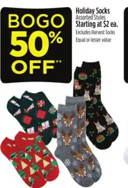 Dollar General Holiday Socks offer