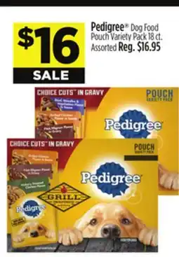 Dollar General Pedigree Dog Food Pouch Variety Pack offer
