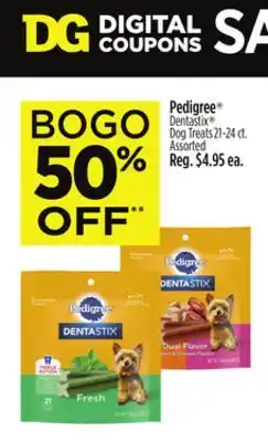 Dollar General Pedigree Dentastix Dog Treats21 offer
