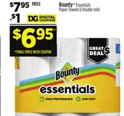 Dollar General Bounty Essentials Paper Towels offer