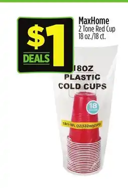 Dollar General MaxHome 2 Tone Red Cup offer