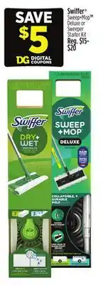 Dollar General Swiffer Sweep + Mop TM Deluxe or Sweeper Starter Kit offer