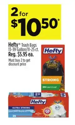 Dollar General Hefty Trash Bags offer