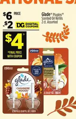Dollar General Glade PlugIns Scented Oil Refi lls offer