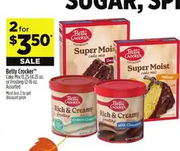 Dollar General Betty Crocker Cake Mix 13.25-14.25 oz. or Frosting 12-16 oz offer