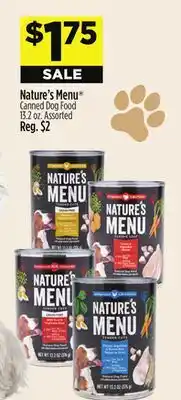 Dollar General Nature's Menu Canned Dog Food offer