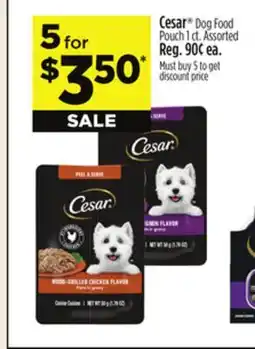 Dollar General Cesar Dog Food Pouch offer