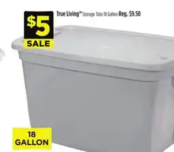 Dollar General True Living Storage Tote 18 Gallon offer