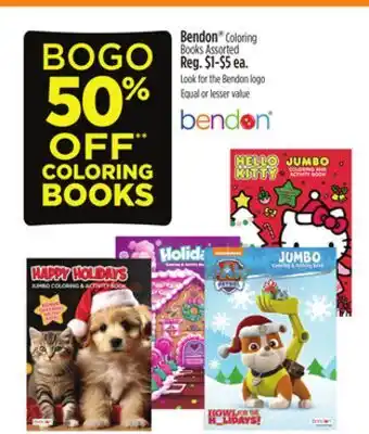 Dollar General Bendon Coloring Books offer