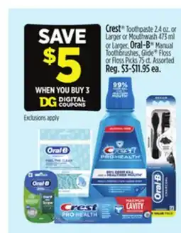 Dollar General Crest , Oral-B offer