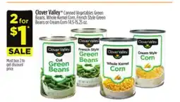Dollar General Clover Valley Canned Vegetables offer