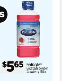 Dollar General Pedialyte Electrolyte Solution Strawberry offer