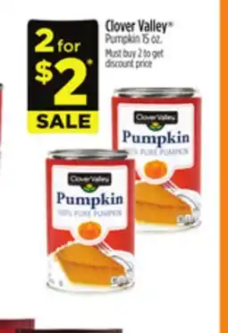 Dollar General Clover Valley Pumpkin offer