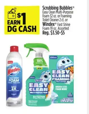 Dollar General Scrubbing Bubbles or Windex offer