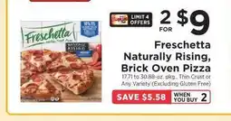 ShopRite Freschetta Naturally Rising, Brick Oven Pizza offer