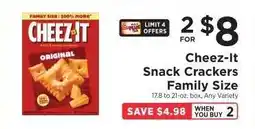 ShopRite Cheez-It Snack Crackers Family Size offer