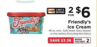 ShopRite Friendly's Ice Cream offer