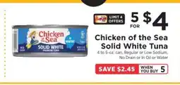ShopRite Chicken of the Sea Solid White Tuna offer