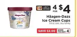 ShopRite Häagen-Dazs Ice Cream Cups offer