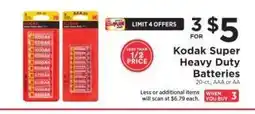 ShopRite Kodak Super Heavy Duty Batteries offer