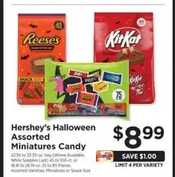 ShopRite Hershey’s Halloween Assorted Miniatures Candy offer