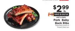 ShopRite Pork Baby Back Ribs offer