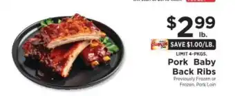 ShopRite Pork Baby Back Ribs offer