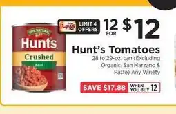 ShopRite Hunt's Tomatoes offer