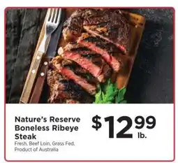 ShopRite Nature’s Reserve Boneless Ribeye Steak offer
