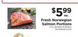 ShopRite Fresh Norwegian Salmon Portions offer