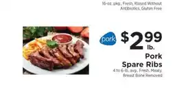 ShopRite Pork Spare Ribs offer