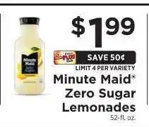 ShopRite Minute Maid Zero Sugar Lemonades offer
